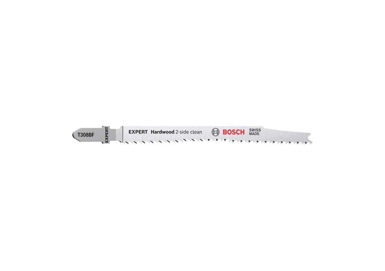 2 Lames scie sauteuse EXPERT BIM Sans éclat Bois dur 117mm T308BF - 2608901713 - Bosch