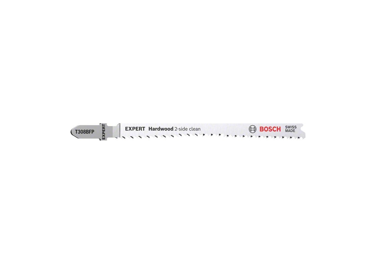 2 Lames scie sauteuse EXPERT BIM Sans éclat Bois dur 117mm T308BFP - 2608901714 - Bosch