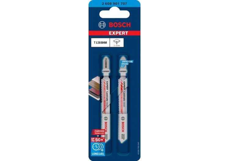 2 Lames scie sauteuse EXPERT Carbure Panneaux laminés 92mm T128BHM - 2608901707 - Bosch 2