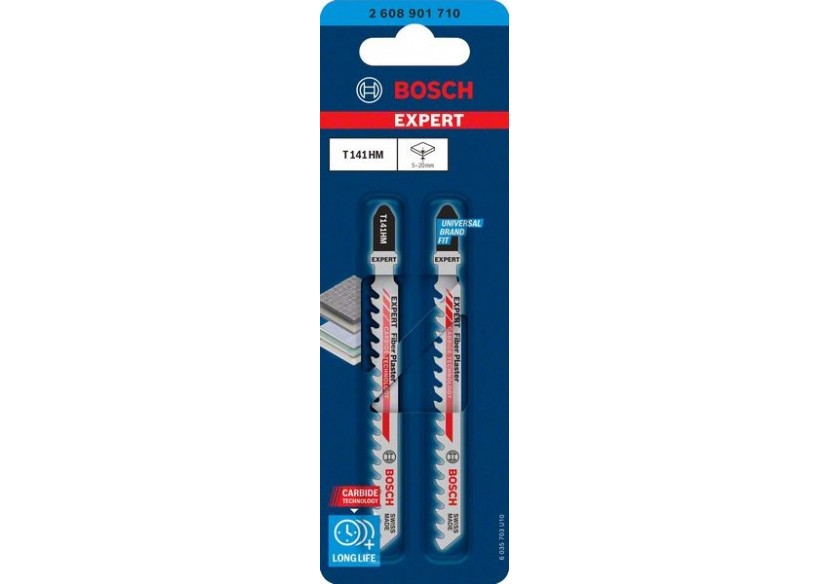 2 Lames scie sauteuse EXPERT Carbure Plâtre 100mm T141HM - 2608901710 - Bosch 2 Lames scie sauteuse EXPERT Carbure Plâtre 100mm T141HM - 2608901710 - Bosch