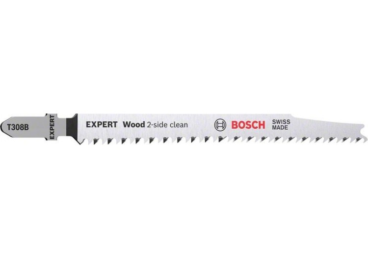 2 Lames scie sauteuse EXPERT HCS Sans éclat Bois 117mm T308B - 2608901711 - Bosch