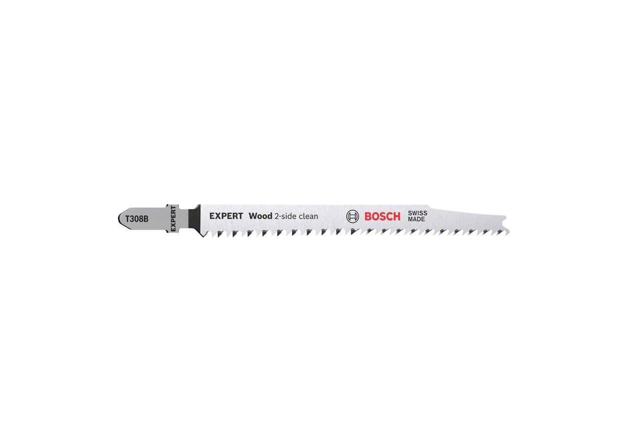 2 Lames scie sauteuse EXPERT HCS Sans éclat Bois 117mm T308B - 2608901711 - Bosch