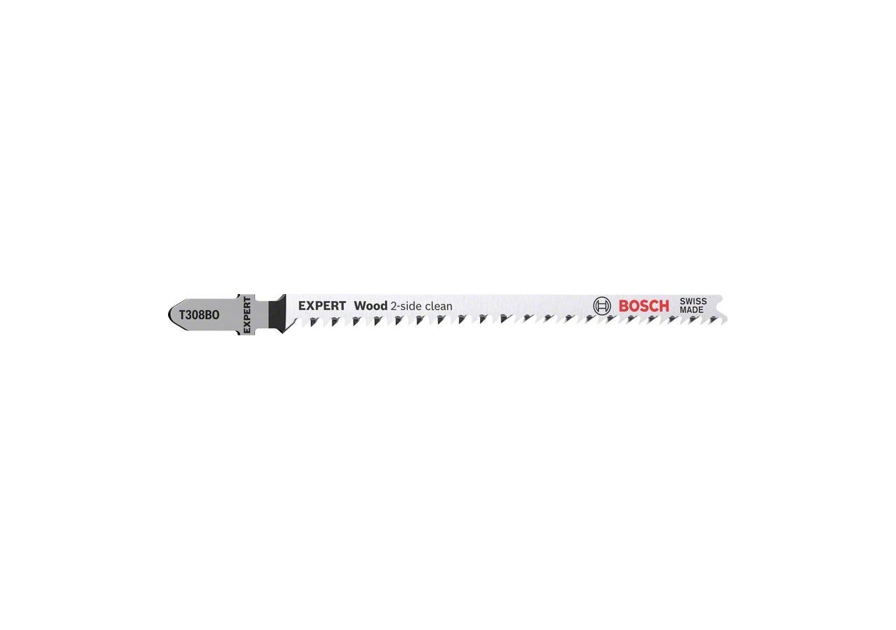 2 Lames scie sauteuse EXPERT HCS Sans éclat Bois 117mm T308BO - 2608901712 - Bosch