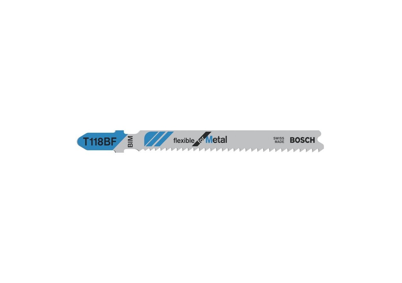 25 Lames scie sauteuse BIM Flexible Métal 92mm  Pas : 1,9-2,3mm T118BF - 2608634992 - Bosch