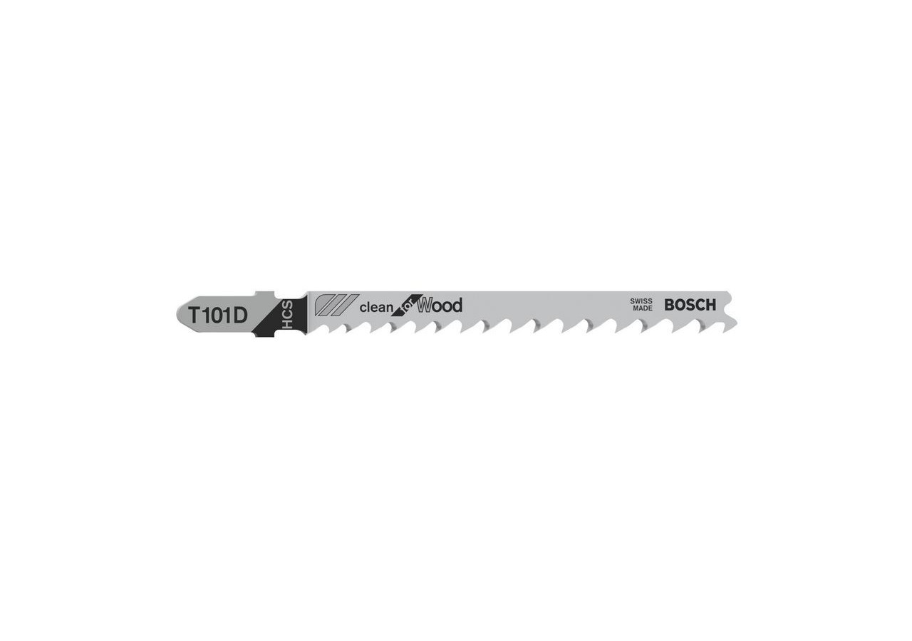 25 Lames scie sauteuse HCS Clean Bois 100mm  Pas : 4-5,2mm T101D - 2608633577 - Bosch