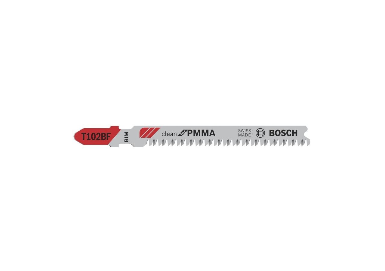 3 Lames scie sauteuse BIM Clean PVC 92mm  Pas : 1,8mm T102BF - 2608636780 - Bosch