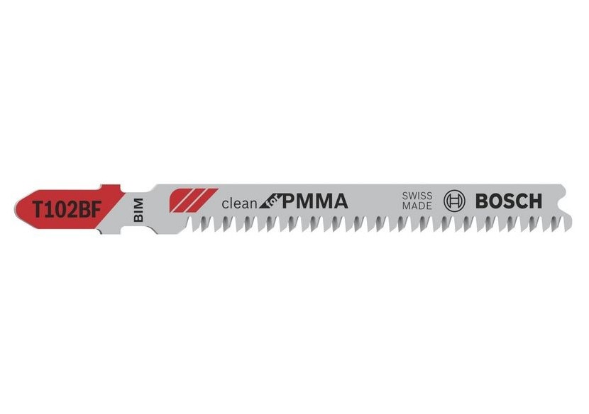 3 Lames scie sauteuse BIM Clean PVC 92mm  Pas : 1,8mm T102BF - 2608636780 - Bosch 3 Lames scie sauteuse BIM Clean PVC 92mm  Pas : 1,8mm T102BF - 2608636780 - Bosch