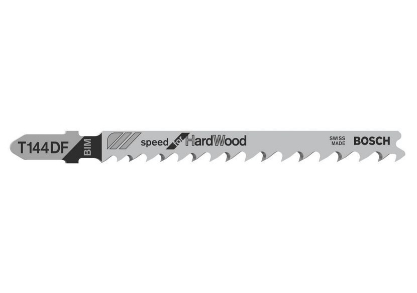3 Lames scie sauteuse BIM Speed Bois dur 100mm  Pas : 4-5,2mm T144DF - 2608636222 - Bosch 3 Lames scie sauteuse BIM Speed Bois dur 100mm  Pas : 4-5,2mm T144DF - 2608636222 - Bosch