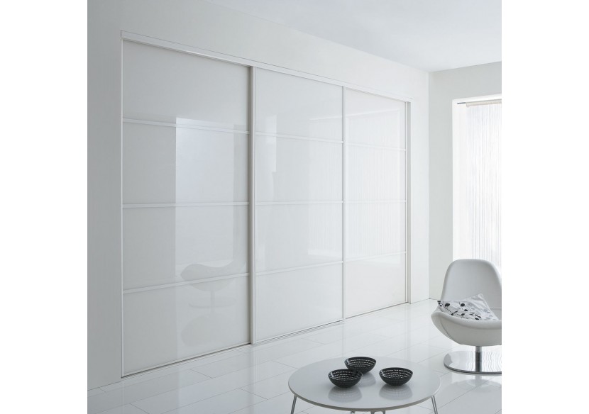 Façade de placard coulissante 3 portes Nordique - Kazed : Confort'Mat