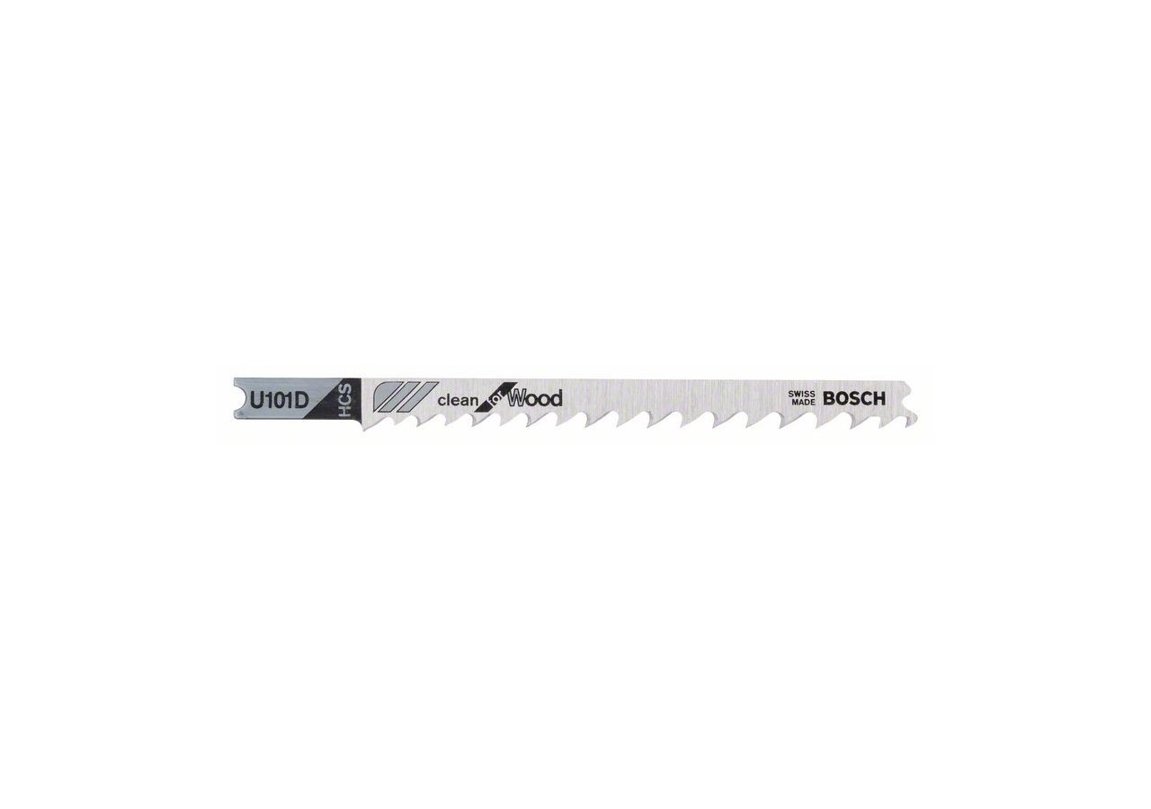 3 Lames scie sauteuse HCS Clean Bois 100mm  Pas : 4-5,2mm U101D - 2608637723 - Bosch