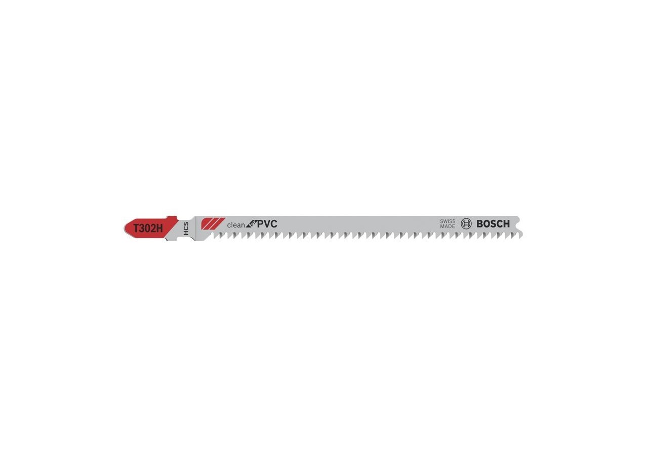 3 Lames scie sauteuse HCS Clean PVC 132mm  Pas : 2,3mm T302H - 2608667447 - Bosch