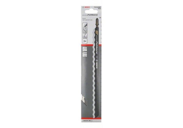3 Lames scie sauteuse HCS Précision Isolation 250mm  Pas : 12mm T1013AWP - 2608667396 - Bosch