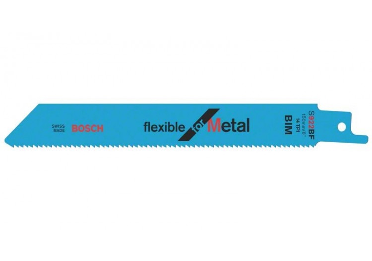 5 Lames scie sabre BIM Flexible Métal 150mm S922BF - 2608656014 - Bosch