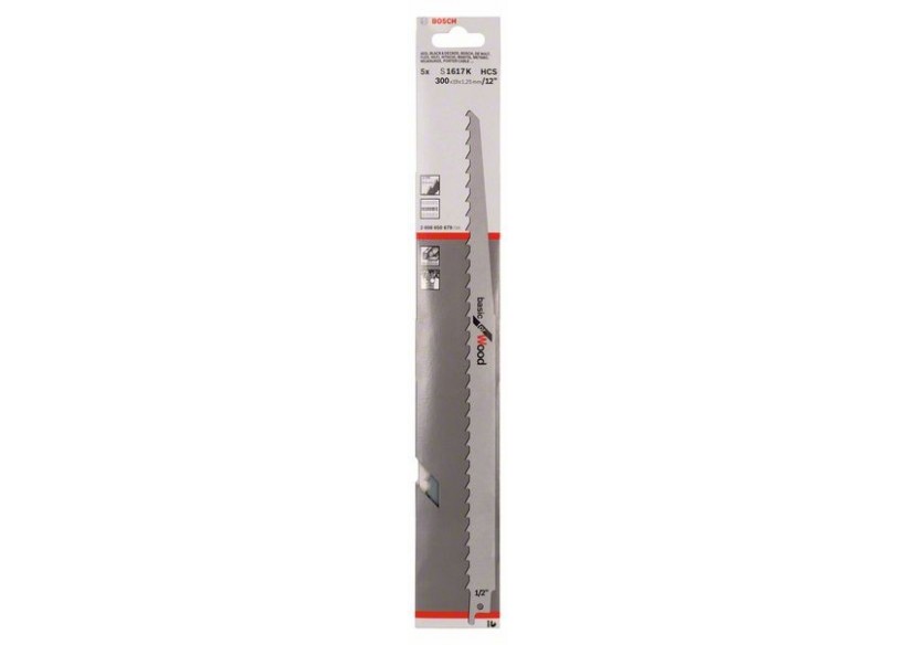 5 Lames scie sabre HCS Bois 300mm S1617K - 2608650679 - Bosch 5 Lames scie sabre HCS Bois 300mm S1617K - 2608650679 - Bosch
