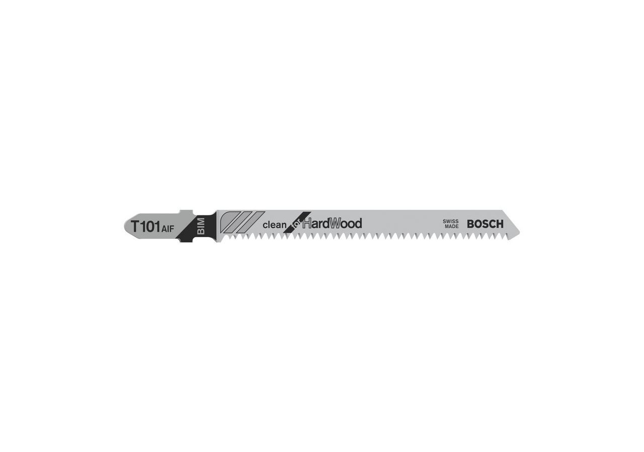 5 Lames scie sauteuse BIM Clean Bois dur 100mm  Pas : 1,7mm T101AIF - 2608634897 - Bosch