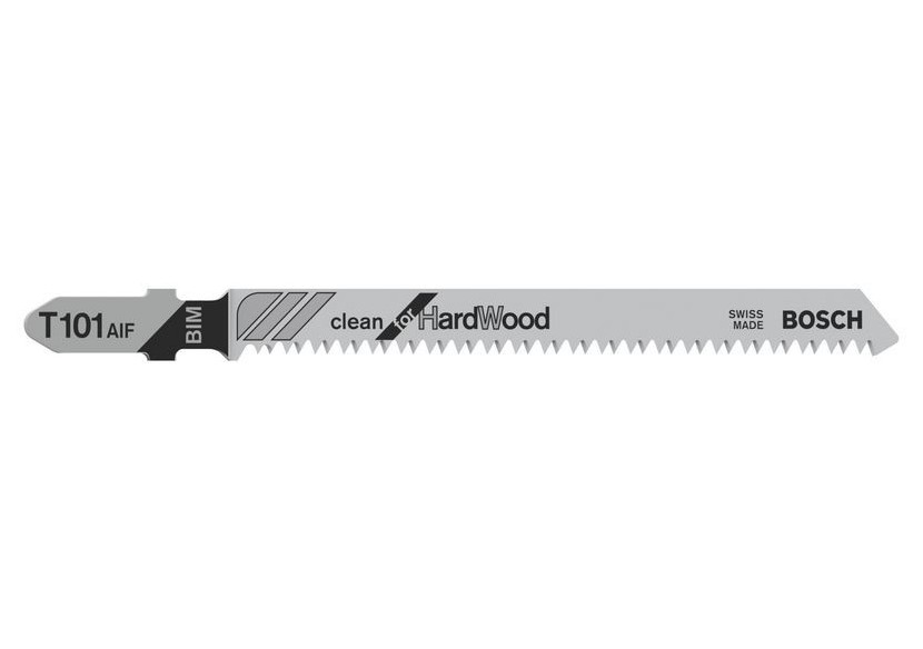 5 Lames scie sauteuse BIM Clean Bois dur 100mm  Pas : 1,7mm T101AIF - 2608634897 - Bosch 5 Lames scie sauteuse BIM Clean Bois dur 100mm  Pas : 1,7mm T101AIF - 2608634897 - Bosch