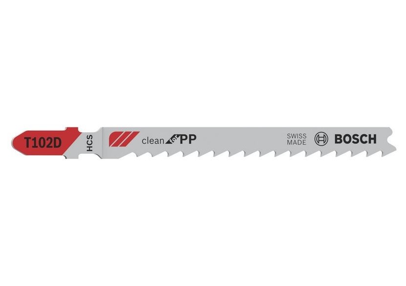 5 Lames scie sauteuse HCS Clean Polypropylène 100mm  Pas : 4mm T102D - 2608667444 - Bosch 5 Lames scie sauteuse HCS Clean Polypropylène 100mm  Pas : 4mm T102D - 2608667444 - Bosch