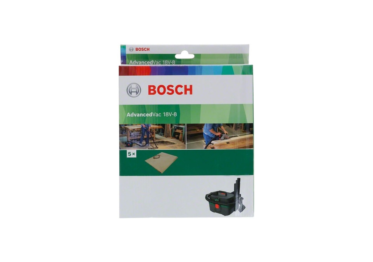 5 sacs papier pour AdvancedVAC18V - 2609256F68 - Bosch