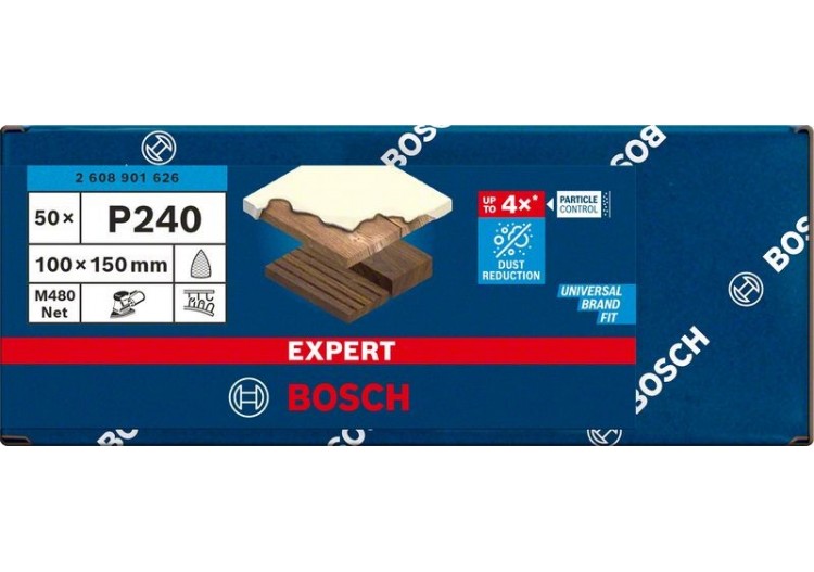 50 Feuilles abrasives EXPERT M480 100x150mm G240 - 2608901626 - Bosch 2