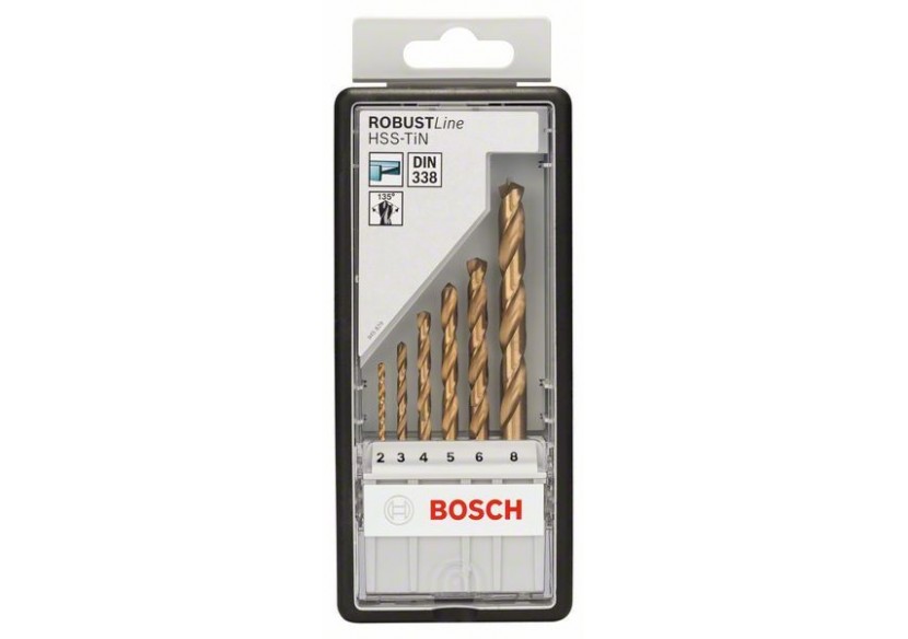 6 FORETS METAL HSS-G TIN 135° ROBUS - 2607010530 - Bosch