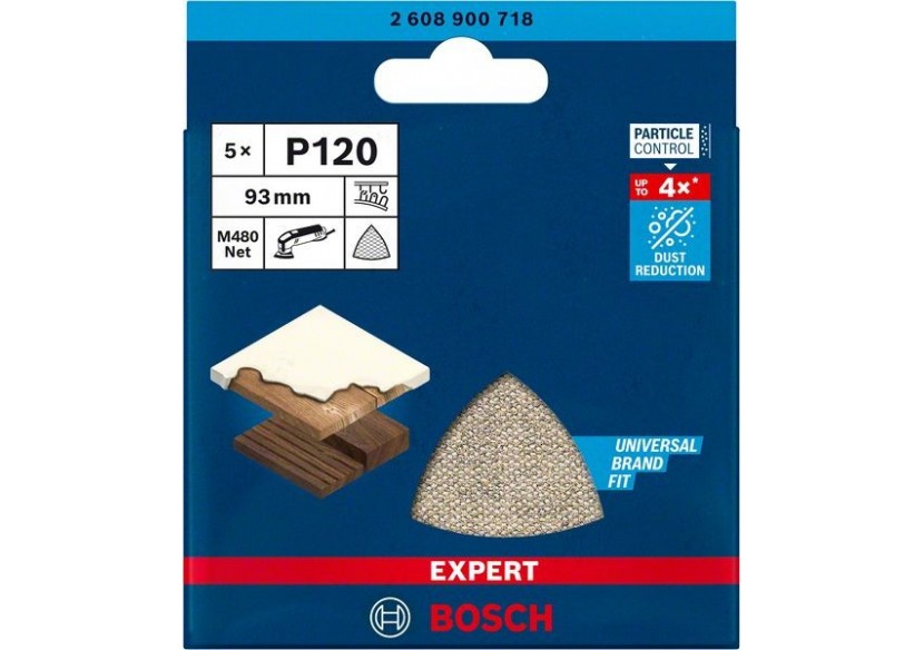 Abrasif réticulé Expert M480 pour ponceuses Delta 93 mm, G 120 - 2608900718 - Bosch Abrasif réticulé Expert M480 pour ponceuses Delta 93 mm, G 120 - 2608900718 - Bosch
