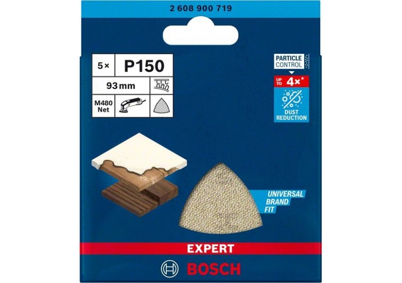 Abrasif réticulé Expert M480 pour ponceuses Delta 93 mm, G 150 - 2608900719 - Bosch Abrasif réticulé Expert M480 pour ponceuses Delta 93 mm, G 150 - 2608900719 - Bosch