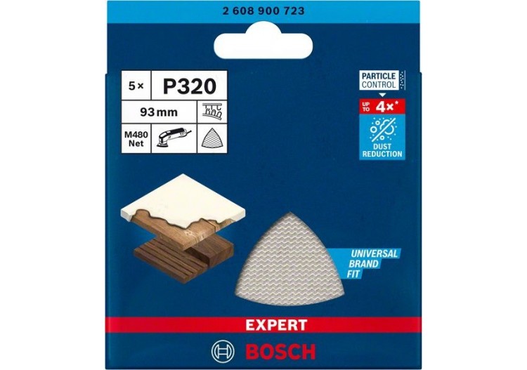 Abrasif réticulé Expert M480 pour ponceuses Delta 93 mm, G 320 - 2608900723 - Bosch