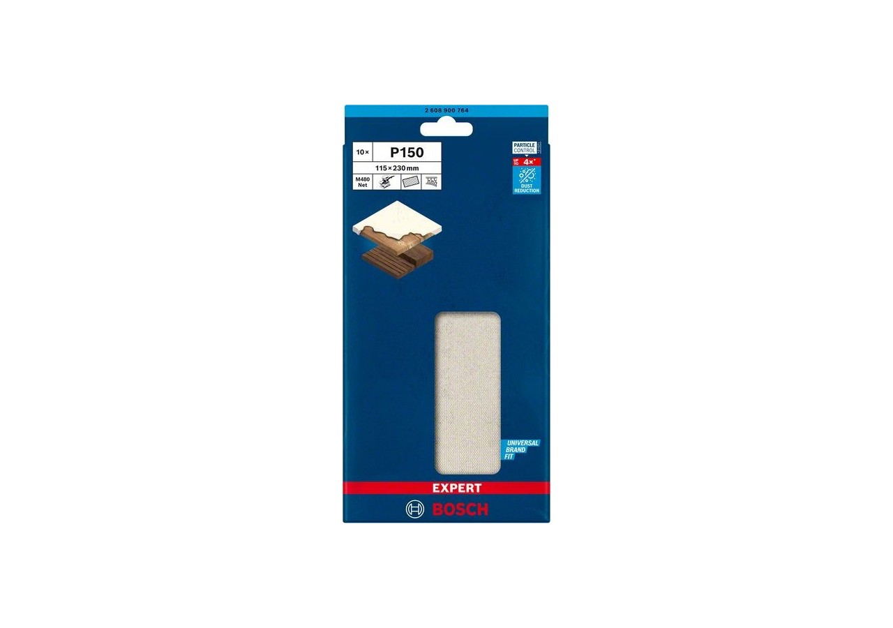 Abrasif réticulé Expert M480 pour ponceuses excentriques 115 x 230 mm, G 150 - 2608900764 - Bosch
