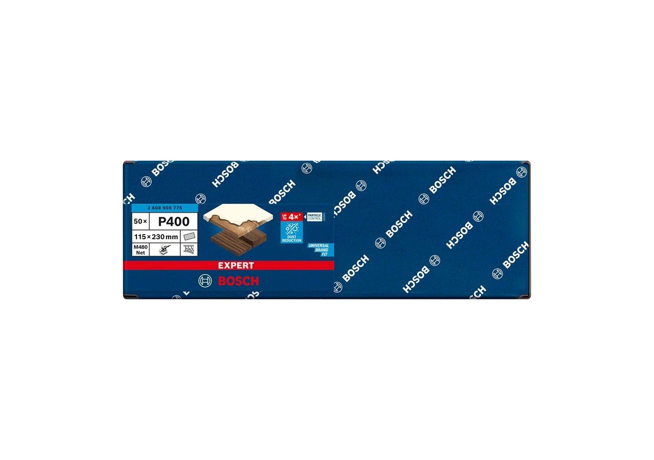 Abrasif réticulé Expert M480 pour ponceuses excentriques 115 x 230 mm, G 400 - 2608900775 - Bosch