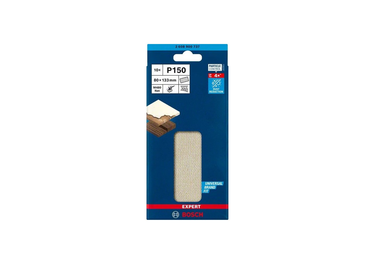 Abrasif réticulé Expert M480 pour ponceuses excentriques 80 x 133 mm, G 150 - 2608900737 - Bosch