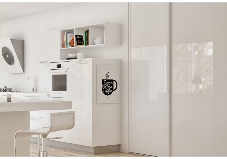 Façade de placard coulissante 2 portes Pacifique blanc - Kazed : Confort'Mat