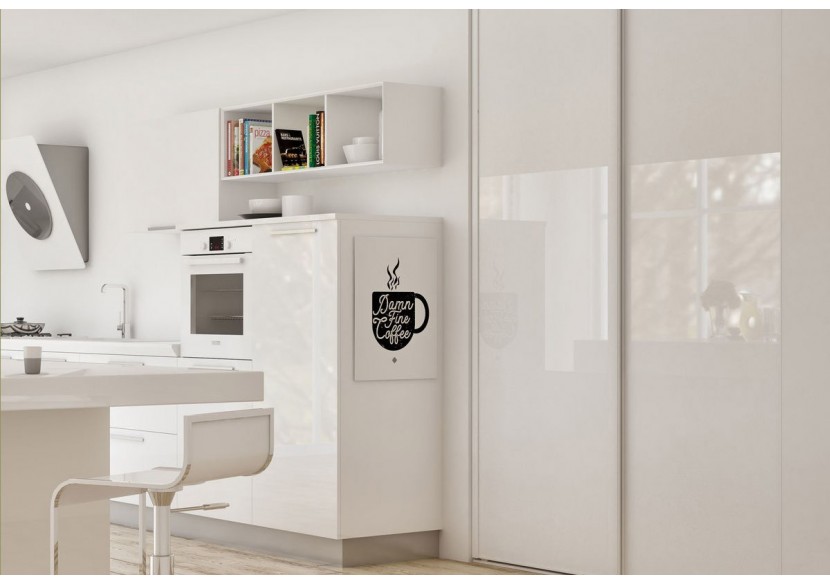 Façade de placard coulissante 2 portes Pacifique blanc - Kazed : Confort'Mat