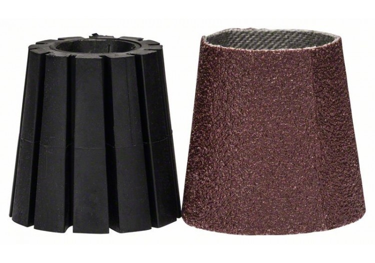 Accessoires divers Texoro Set porte-manchon et manchon abrasif (conique) G80 - 1600A00156 - Bosch