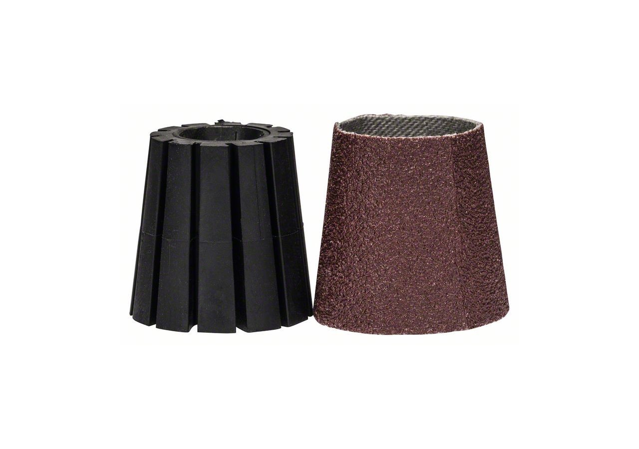Accessoires divers Texoro Set porte-manchon et manchon abrasif (conique) G80 - 1600A00156 - Bosch