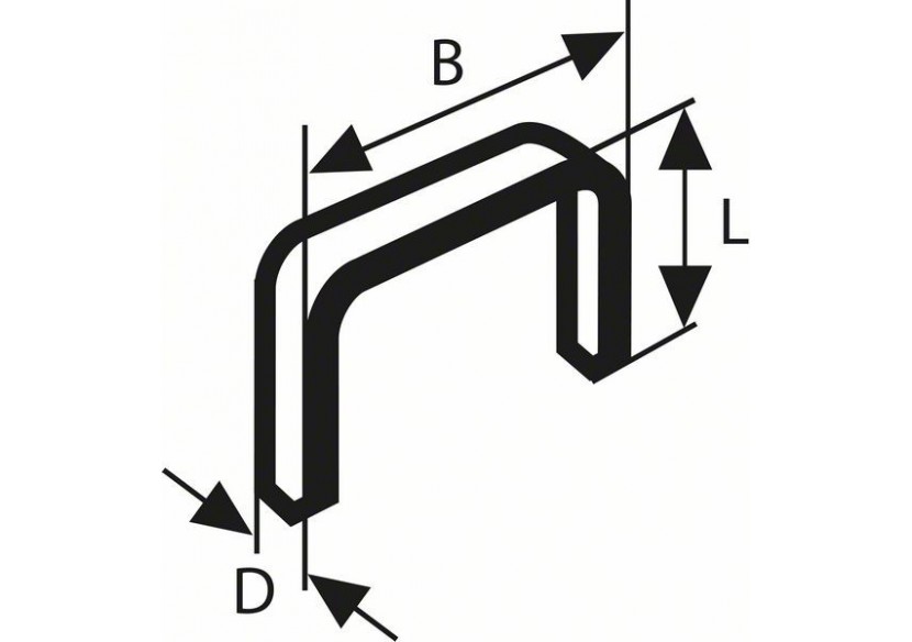 Agrafe à fil plat de type 51 10 x 1 x 14 mm - 2609200203 - Bosch
