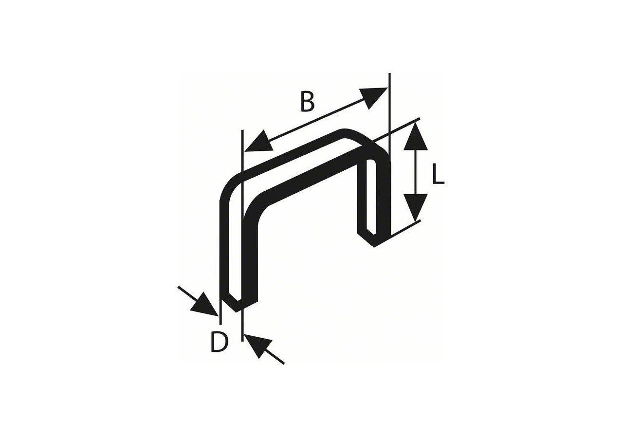 Agrafe à fil plat de type 52 12,3 x 1,25 x 6 mm - 2609200204 - Bosch
