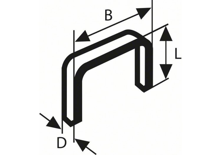 Agrafe à fil plat de type 54 12,9 x 1,25 x 8 mm - 2609200219 - Bosch