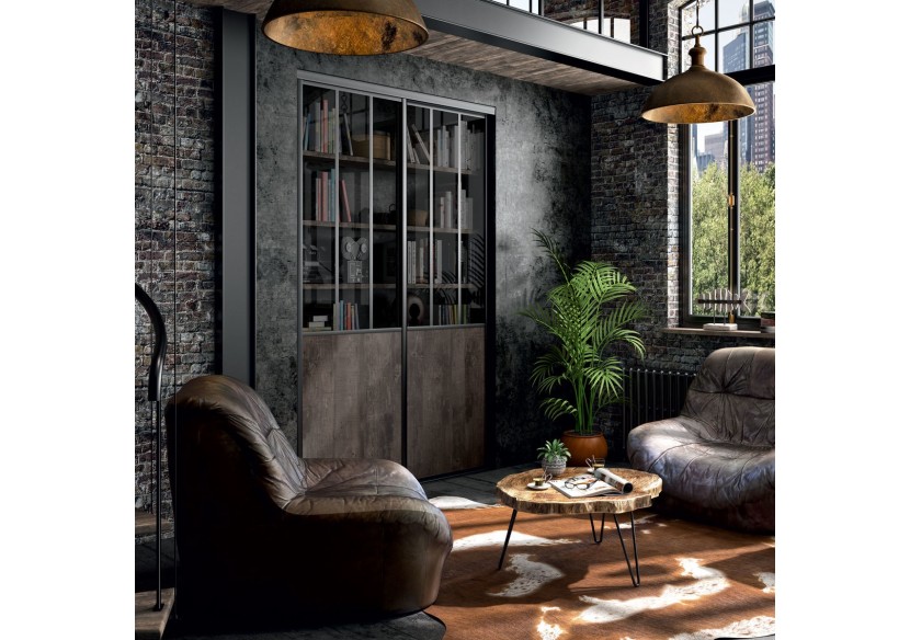 Façade de placard coulissante 2 portes Factory - Kazed : Confort'Mat