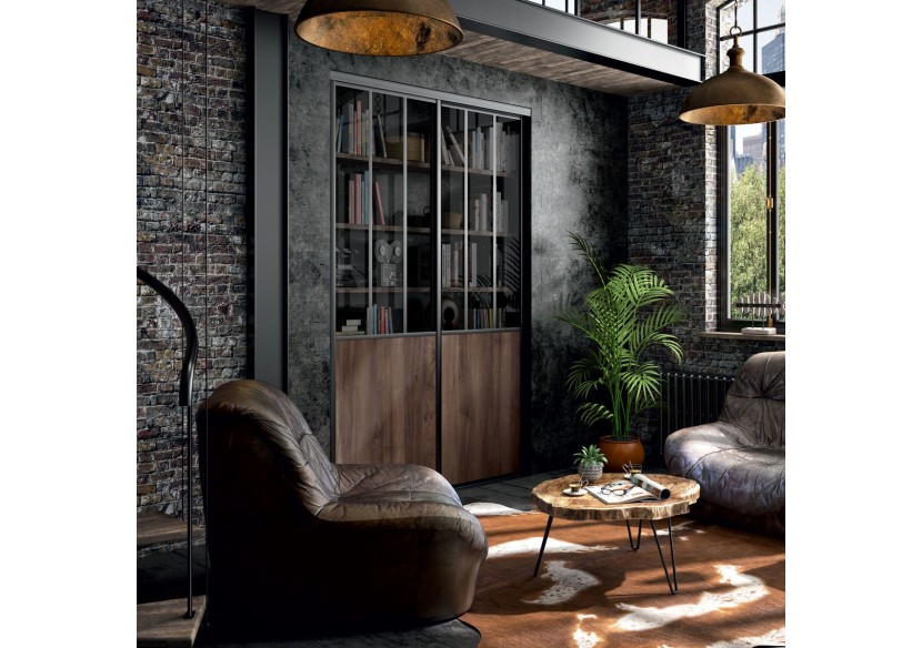 Façade de placard coulissante 2 portes Factory - Kazed : Confort'Mat