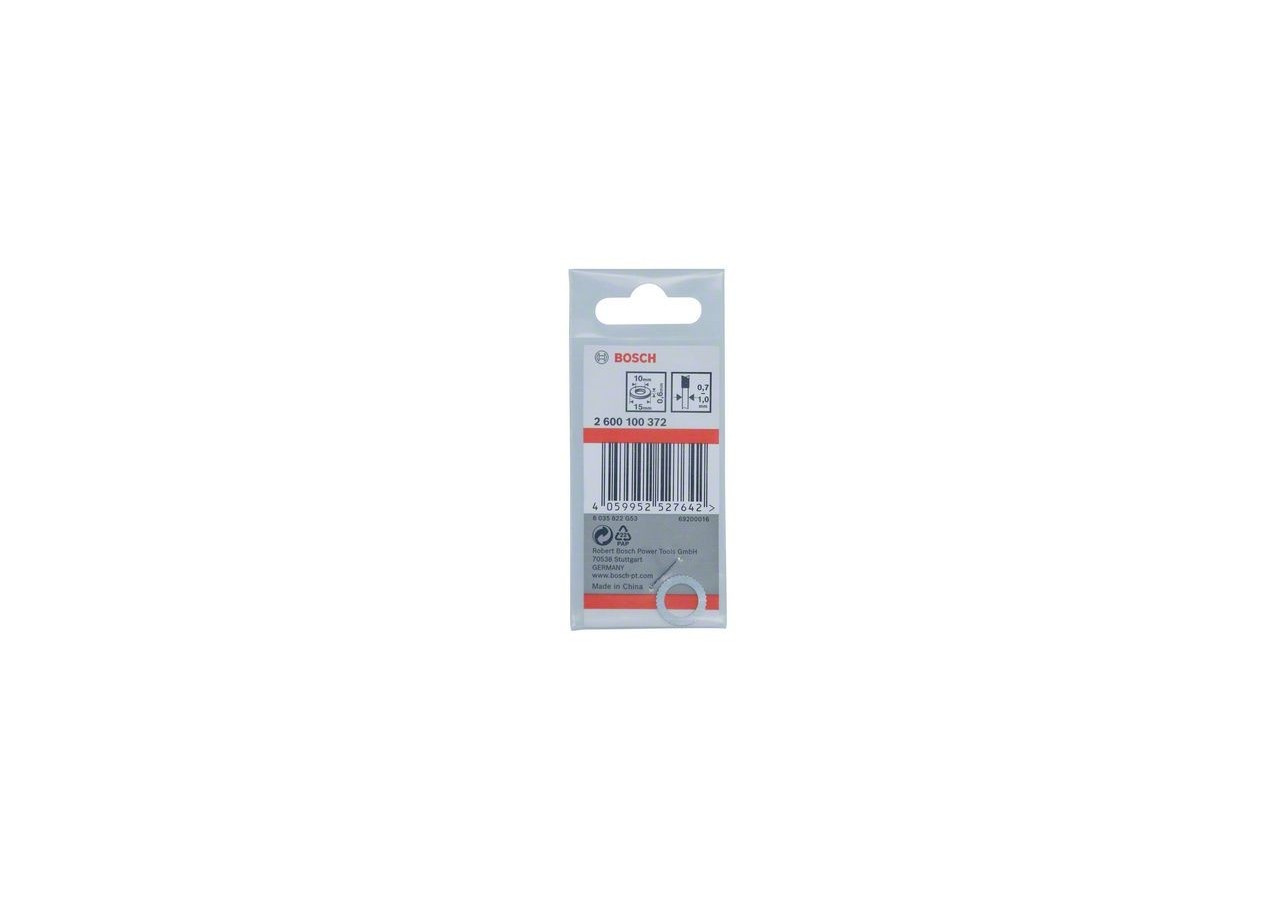 Bague de réduction 15x10x0,55 mm. Epaisseur du corps de lame de 0,7mm à 1mm - 2600100372 - Bosch