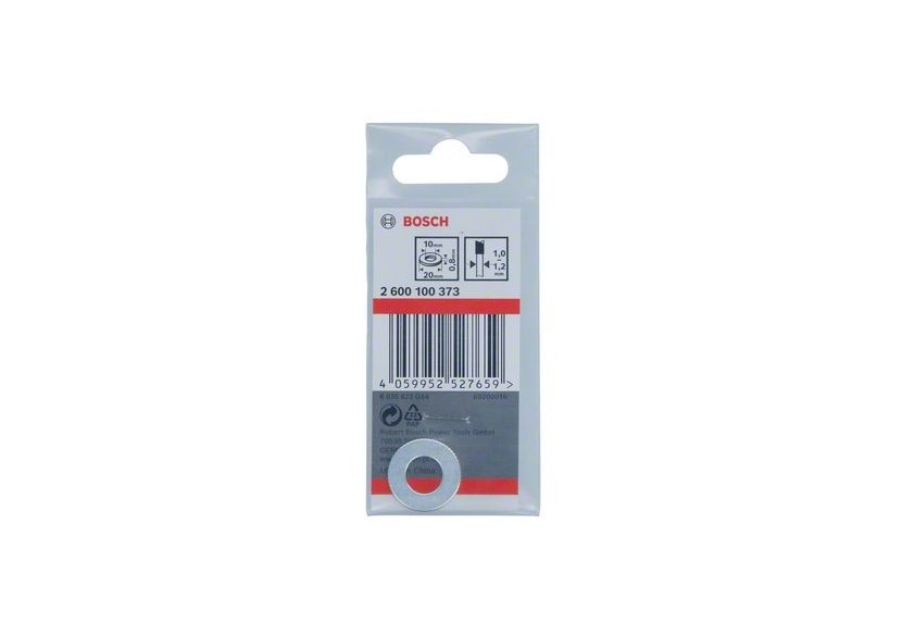 Bague de réduction 20x10x0,8 mm. Epaisseur du corps de lame de 1mm à 1,2mm - 2600100373 - Bosch Bague de réduction 20x10x0,8 mm. Epaisseur du corps de lame de 1mm à 1,2mm - 2600100373 - Bosch