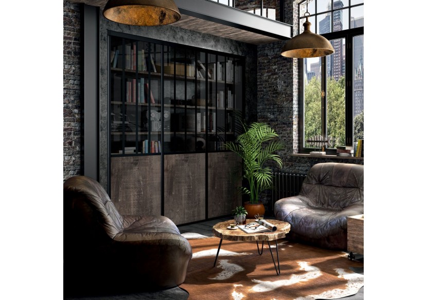 Façade de placard coulissante 3 portes Factory - Kazed : Confort'Mat