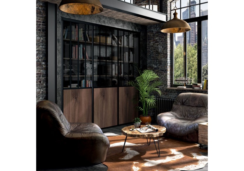 Façade de placard coulissante 3 portes Factory - Kazed : Confort'Mat