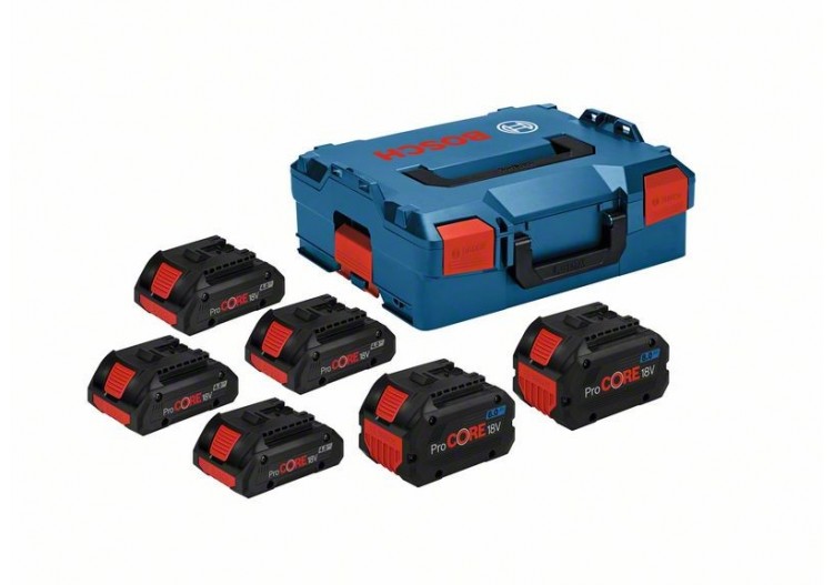 BATTERIE 4xProCORE18V 4,0Ah + 2xProCORE18V 8,0Ah, L-boxx - 1600A02A2T - Bosch