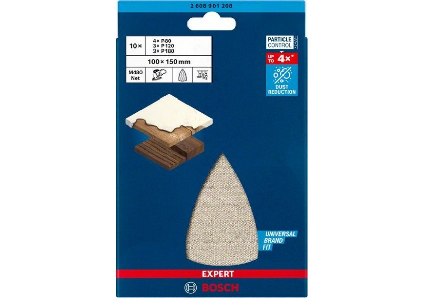 Boîte d'abrasifs réticulés Expert M480 100 x 150 mm 10 pces - 2608901208 - Bosch Boîte d'abrasifs réticulés Expert M480 100 x 150 mm 10 pces - 2608901208 - Bosch