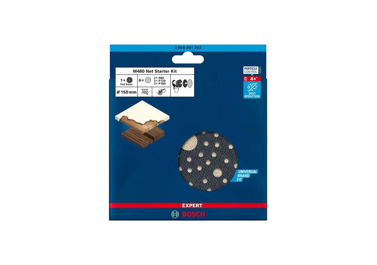 Boîte d'abrasifs réticulés Expert M480 150 mm 7 pces - 2608901203 - Bosch
