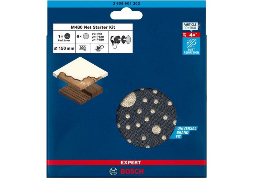 Boîte d'abrasifs réticulés Expert M480 150 mm 7 pces - 2608901203 - Bosch Boîte d'abrasifs réticulés Expert M480 150 mm 7 pces - 2608901203 - Bosch