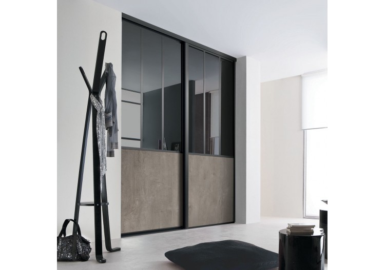 Façade de placard coulissante 2 portes City - Kazed : Confort'Mat 2