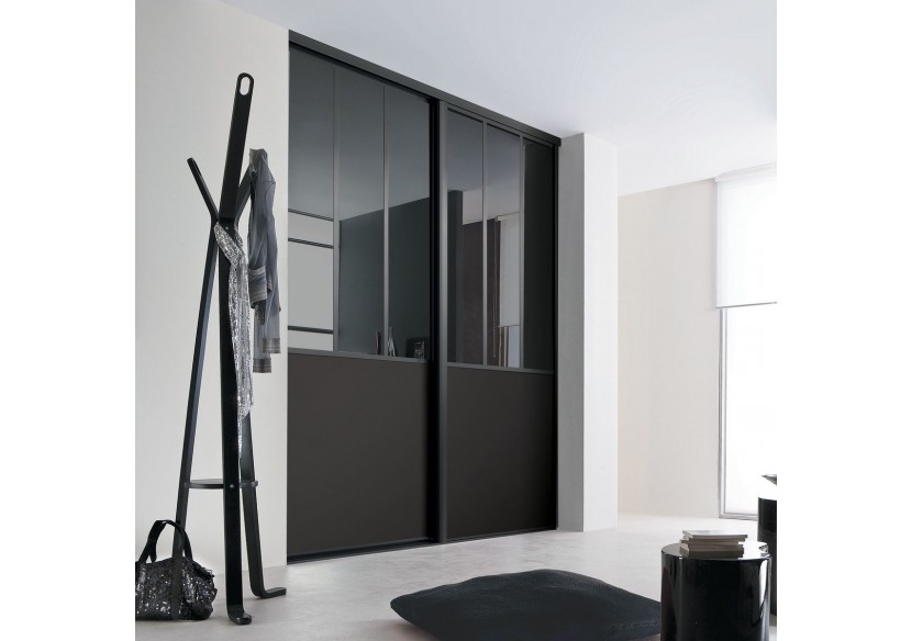 Façade de placard coulissante 2 portes City - Kazed : Confort'Mat