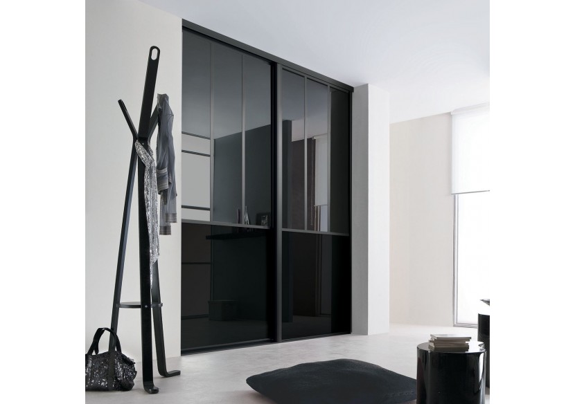 Façade de placard coulissante 2 portes City - Kazed : Confort'Mat